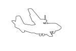 Alenia C-27A Spartan outline, line drawing