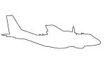 CASA CN-235 outline, line drawing