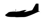 Alenia C-27A Spartan silhouette, Cargo Transport, shape, logo, MYFV16P01_14M