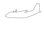 Alenia C-27A Spartan outline, Cargo Transport, line drawing, MYFV16P01_14O