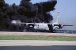 Lockheed C-130 Hercules, smoke, ANG