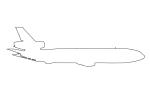 DC-10 outline, shape, KC-10 Extender
