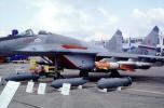 331, MiG-29, "Fulcrum", Russian Jet Fighter Aircraft, Air Superiority, airplane, plane, bombs, missiles, MYFV23P13_14