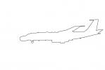 Boeing EC-135E outline, line drawing, MYFV24P09_15O