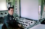 Air Controller, smiling, Lockbourne Air Force Base, May 1962, 1960s, MYFV25P01_12