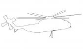 CH-53 Stallion outline, line drawing