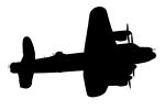 PA474, 1945 Avro 683 Lancaster silhouette