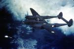 Lockheed P-38 Lightning, flight, flying, airborne, milestone of flight, MYFV25P11_04