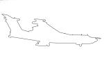 Beriev A-42PE Albatros outline, line drawing