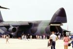 Lockheed C-5 Galaxy open nose, spectators, crowds, airshow, nose-up
