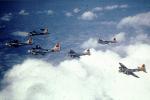formation flight of B-17's