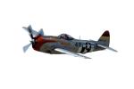 Republic P-47 Thunderbolt photo-object, object, cut-out, cutout, spinning prop, propeller, MYFV27P07_11F