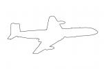 de Havilland DH-106 Comet 4C outline, line drawing, MYFV28P03_14O
