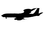 AWACS with CFM56 Engines, silhouette, shape