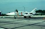 Sukhoi Su-24, Fencer, supersonic, all-weather attack aircraft, Russian, variable-sweep wing, twin-engines