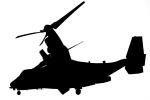 MV-22 Osprey in flight silhouette, shape, logo, MYMD01_077M
