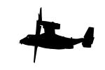 MV-22 Osprey in flight silhouette, shape, logo, MYMD01_086M