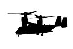 MV-22 Osprey in flight silhouette, shape, logo, MYMD01_090M