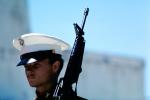 Marine Color Guard, Uniform Blues, Attention, Honor Guard, Dress, Dressy, Formal, Rifle, Point Reyes Station, Marin County California
