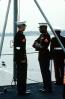 Coming into Port, San Diego, California, Uniform Blues, Marine Detachment for Security on Board the USS Ranger, Color Guard, MYMV01P06_19