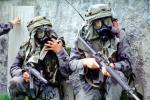 camouflage, gas mask, chemical warfare, biological, Operation Kernel Blitz, M16 Rifle, Monterey, urban warfare training, MYMV01P14_19
