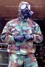 camouflage, gas mask, chemical warfare, biological, man, soldier, Monterey, Operation Kernel Blitz, urban warfare training, MYMV01P15_12B
