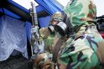 camouflage, gas mask, chemical warfare, biological, man, soldier, Operation Kernel Blitz, Monterey, urban warfare training, MYMV01P15_13