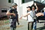 arresting local people, soldier, Operation Kernel Blitz, M16 Rifle, urban warfare training, Troops, MYMV02P14_19