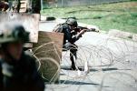 Soldier, Rifle, Helmet, Shooting, Barbed Wire, MYMV03P09_07