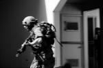 Soldier, Gun, Backpack, Helmet, MYMV03P09_10BW