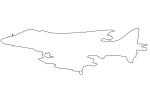AV-8B Harrier outline, line drawing, MYMV05P02_10O