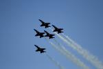 Blue Angels, smoke trails, formation flight