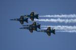Blue Angels, smoke trails, formation flight, MYND01_258