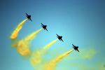 Blue Angels, smoke trails, formation flight
