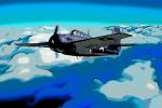Grumman F4F Wildcat Abstractin Flight, Paintography