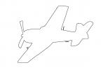 F6F-5 Hellcat outline, line drawing, MYND02_172O