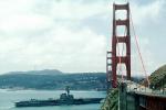 Golden Gate Bridge, USS Coral Sea, CV-43, USN, United States Navy, Midway-class aircraft carrier