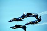 Formation Flight, airborne, The Blue Angels, A-4F Skyhawk, Blue Angels, flying upside-down, 3 July 1983, MYNV01P14_09