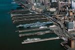 Intrepid Sea-Air-Space Museum, Docks, Piers, road, buildings, New York City