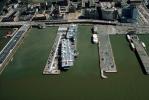 Intrepid Sea-Air-Space Museum, Docks, Piers, road, buildings, New York City, MYNV02P10_10.1702