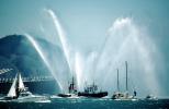 Fireboat Phoenix welcoming the USS Missouri, Spraying Water, MYNV03P06_06