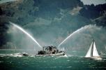 fireboat welcoming the USS Missouri, Spraying Water, MYNV03P06_09