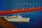 USS McKee AS41, USN Submarine Tender, Transport, Golden Gate Bridge, vessel, ship