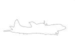 P-3C Orion outline, line drawing, shape