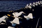 Folded Wings, Grumman A-6 Intruder parked on the Bow
