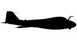 Grumman A-6 silhouette, logo, A-6 Intruder, shape