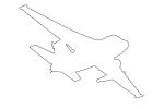 Lockheed S-3B Viking outline, line drawing, shape, MYNV05P07_06BO