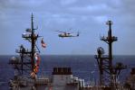Sikorsky SH-60B Seahawk, Mast, Smokestack, Flags, USS Paul F. Foster (DD-964), Spruance-class Destroyer, MYNV05P12_14.1704