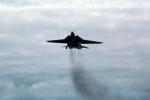Grumman F-14 Tomcat with tailhook, landing, exhaust smoke, pollution, MYNV06P01_17