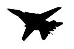 Grumman F-14 Tomcat silhouette, logo, shape, tailhook, airborne, flight, flying, landing, MYNV06P03_02BM